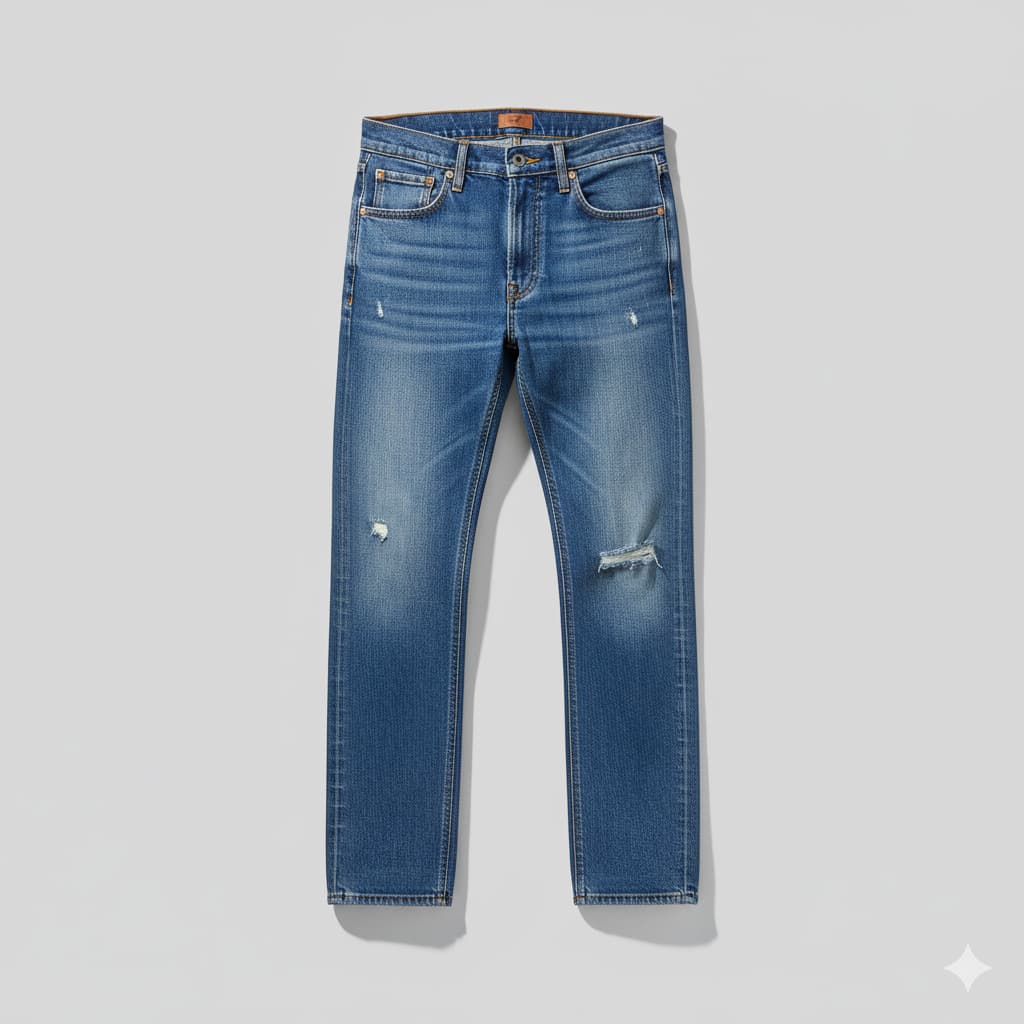 Classic blue denim jeans