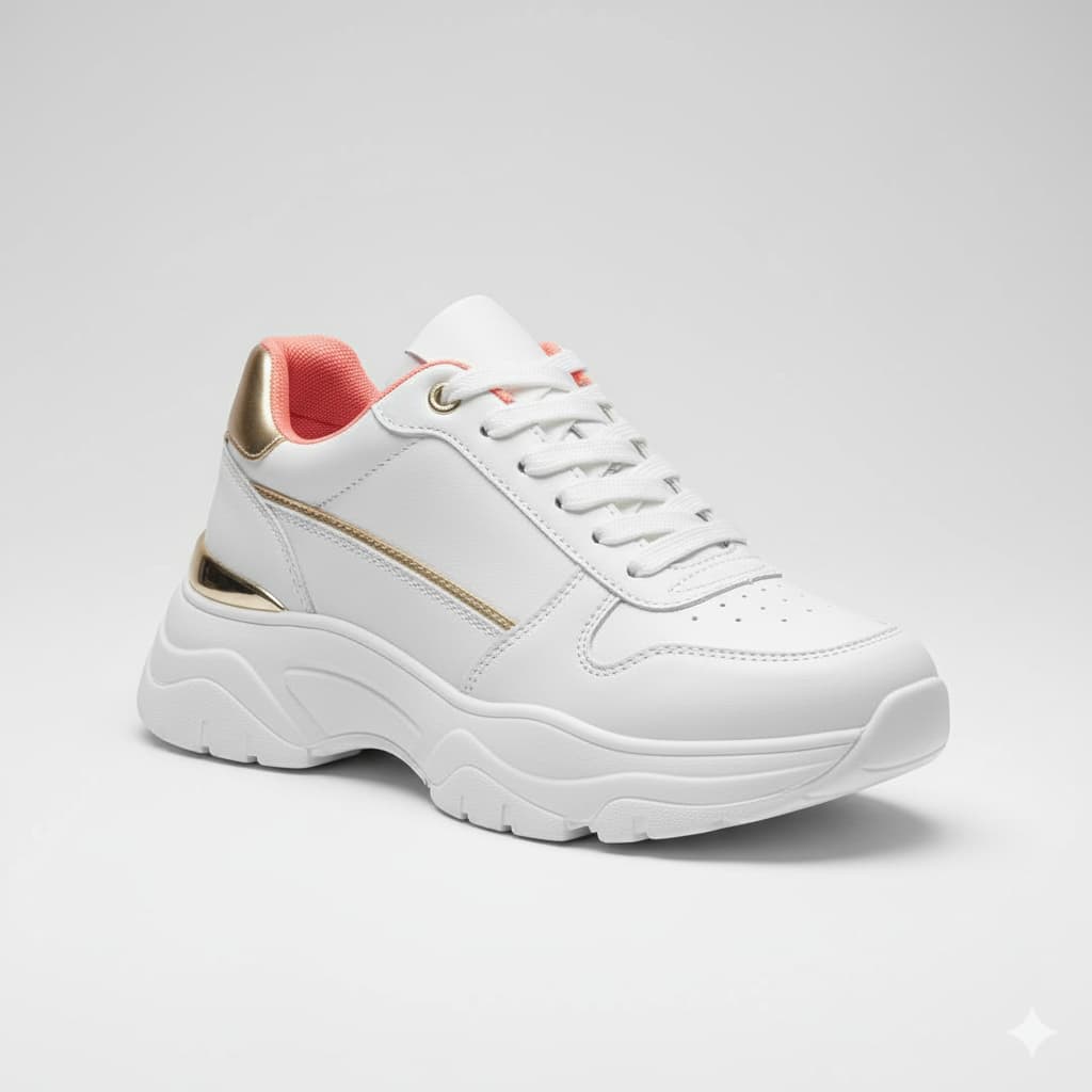 Pair of modern stylish sneakers